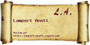 Lampert Anett névjegykártya